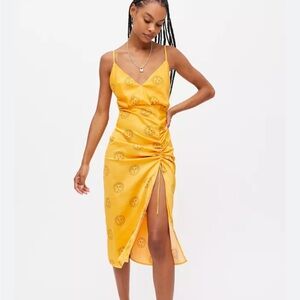 URBAN OUTFITTERS SATIN SLIP MIDI DRESS
